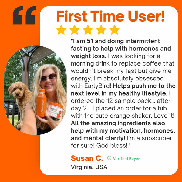 EarlyBird Morning Cocktail w/ FREE Cocktail Shaker, Gift Card, Custom Morning Routine, E-Book