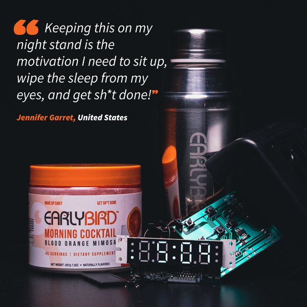 EarlyBird Morning Cocktail w/ FREE Cocktail Shaker, Gift Card, Custom Morning Routine, E-Book